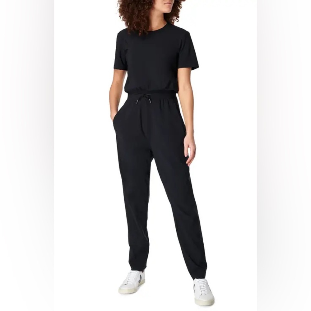 Sweaty Betty Explorer Short Sleeve Jumpsuit in Black Size XS NEW